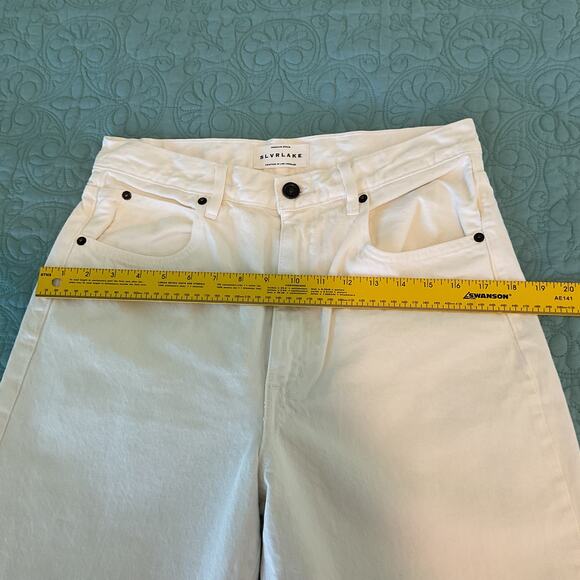 Slvrlake Frankie Womens Premium Denim High Waisted Flare Pure cotton Jeans 31 - Picture 12 of 15